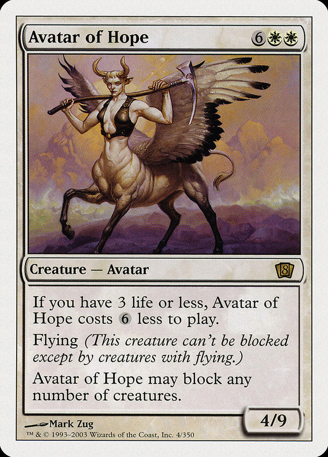 Avatar of Hope [Eighth Edition] | Tables and Towers