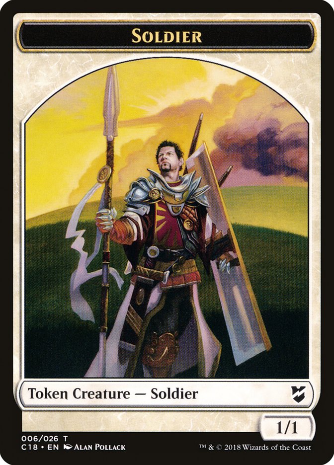 Cat // Soldier Double-Sided Token [Commander 2018 Tokens] | Tables and Towers