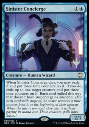 Sinister Concierge (Promo Pack) [Streets of New Capenna Commander Promos] | Tables and Towers