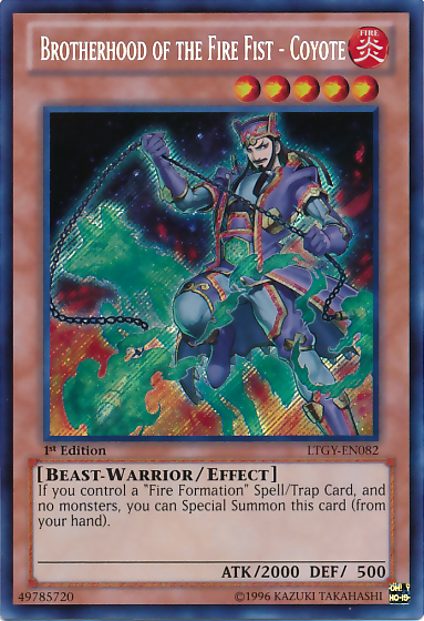 Brotherhood of the Fire Fist - Coyote [LTGY-EN082] Secret Rare | Tables and Towers