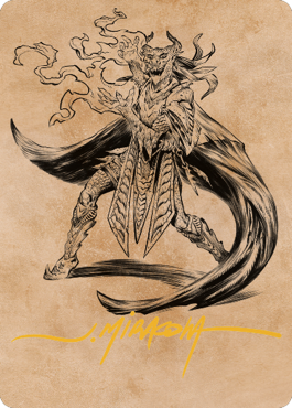 Livaan, Cultist of Tiamat Art Card (Gold-Stamped Signature) [Commander Legends: Battle for Baldur's Gate Art Series] | Tables and Towers