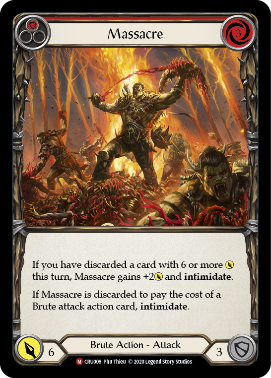 Massacre [CRU008] (Crucible of War)  1st Edition Rainbow Foil | Tables and Towers