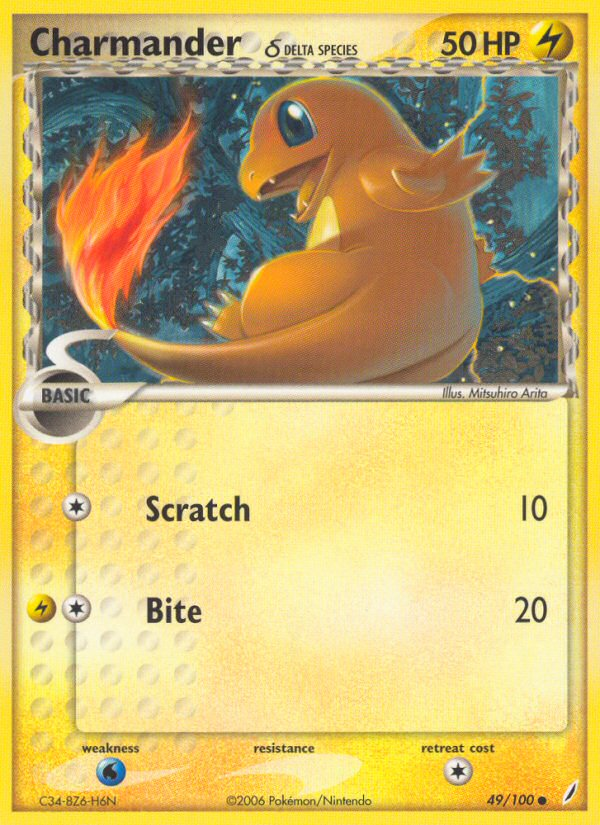 Charmander (49/100) (Delta Species) [EX: Crystal Guardians] | Tables and Towers