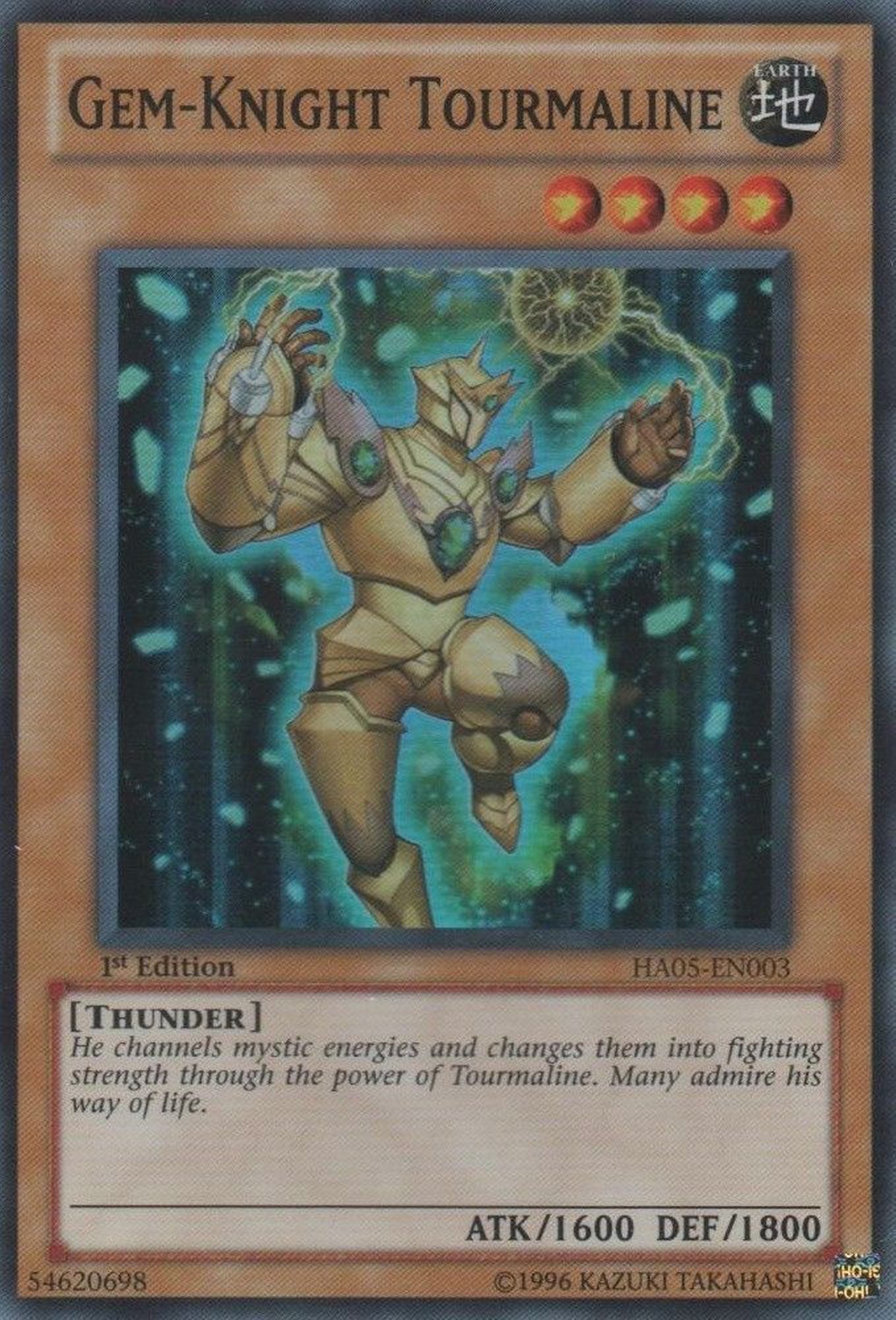 Gem-Knight Tourmaline [HA05-EN003] Super Rare | Tables and Towers