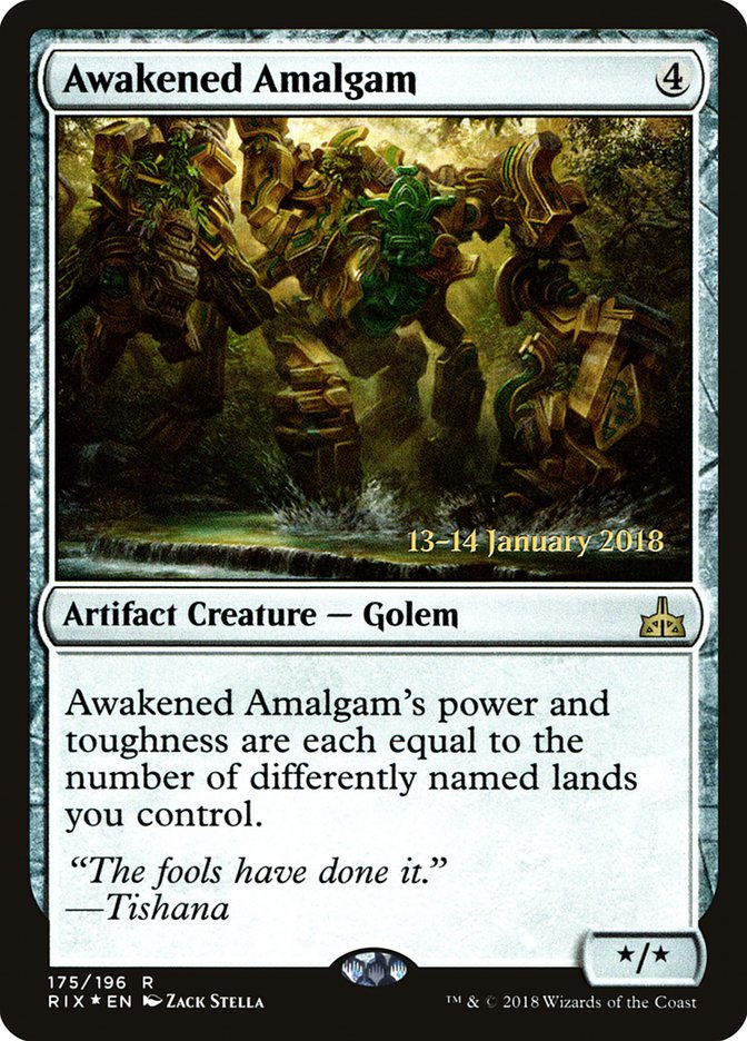 Awakened Amalgam [Rivals of Ixalan Prerelease Promos] | Tables and Towers