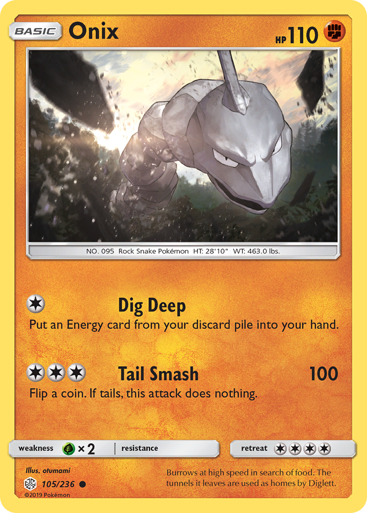 Onix (105/236) [Sun & Moon: Cosmic Eclipse] | Tables and Towers