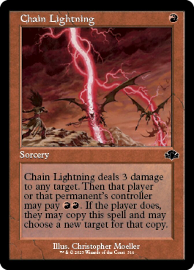 Chain Lightning (Retro) [Dominaria Remastered] | Tables and Towers