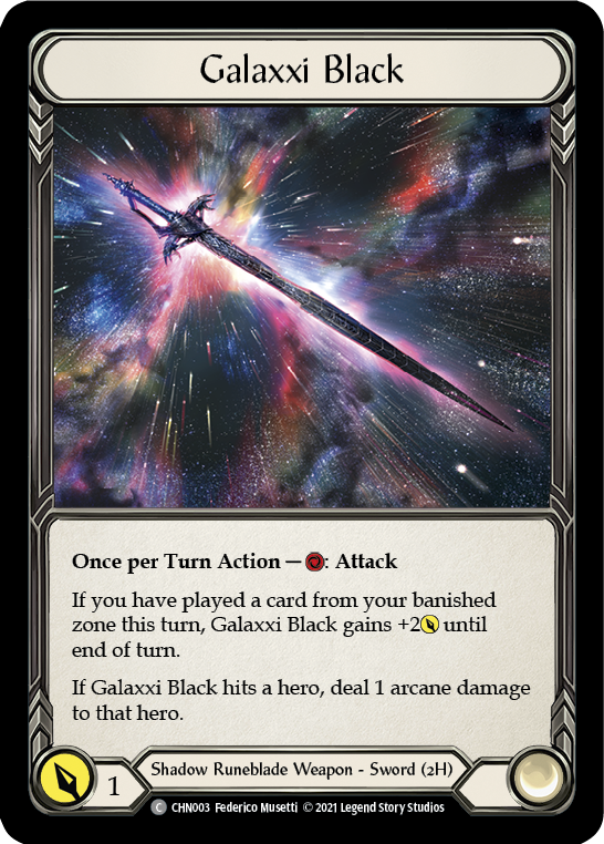 Galaxxi Black [CHN003] (Monarch Chane Blitz Deck) | Tables and Towers