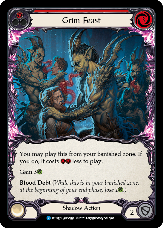 Grim Feast (Red) [DTD175] (Dusk Till Dawn)  Rainbow Foil | Tables and Towers