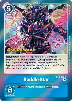 Raddle Star [BT6-098] [Double Diamond Pre-Release Cards] | Tables and Towers