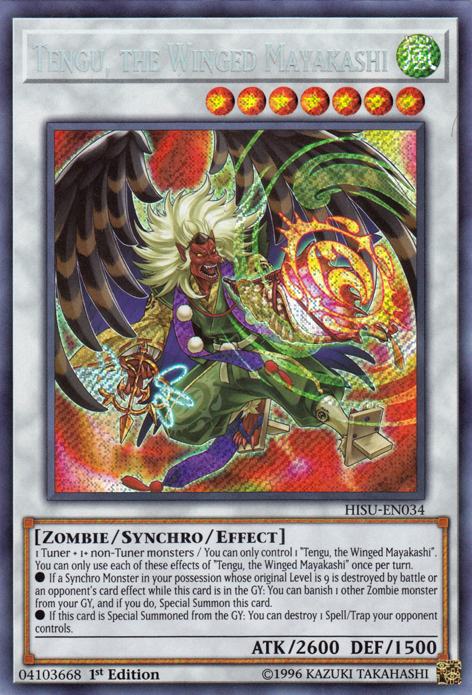 Tengu, the Winged Mayakashi [HISU-EN034] Secret Rare | Tables and Towers