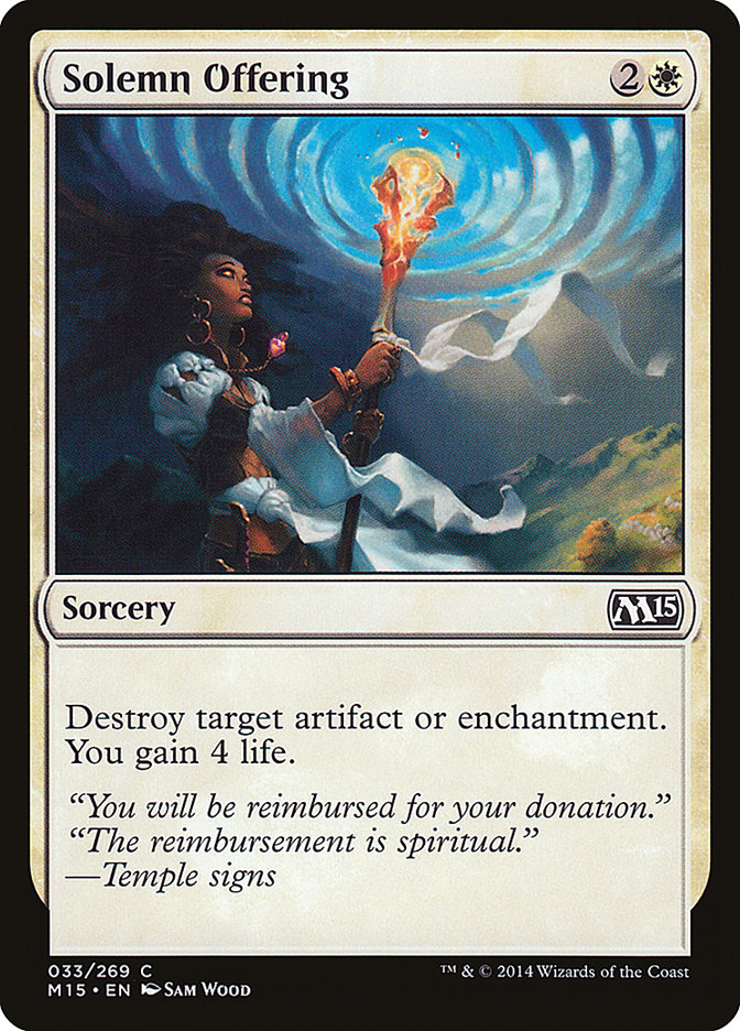 Solemn Offering [Magic 2015] | Tables and Towers