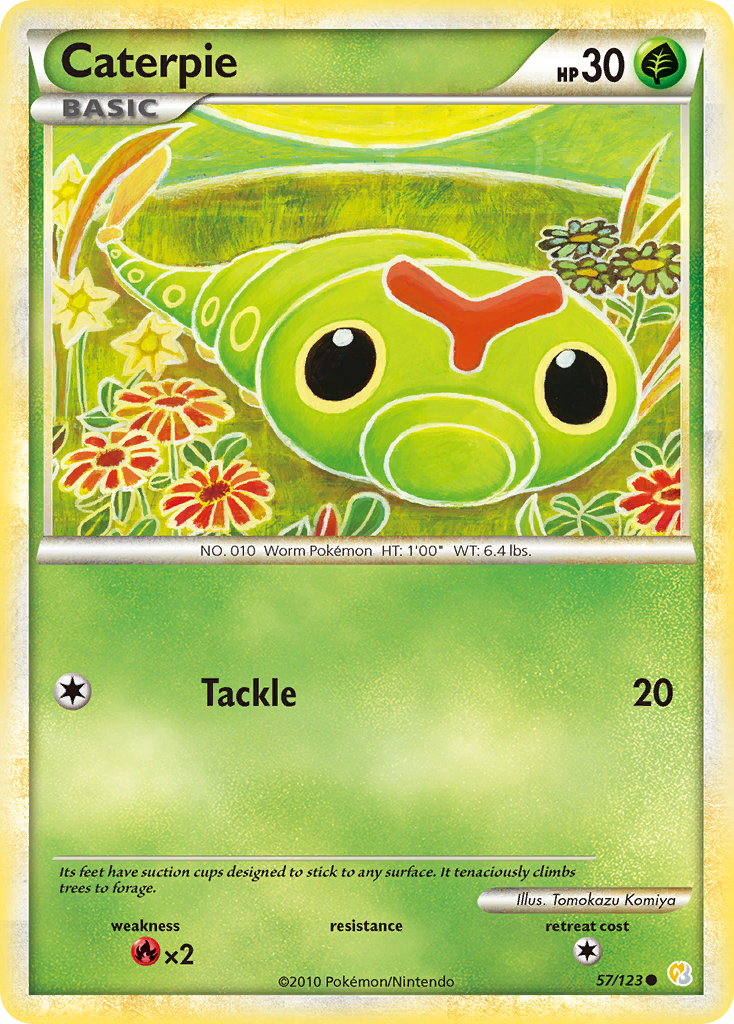 Caterpie (57/123) [HeartGold & SoulSilver: Base Set] | Tables and Towers