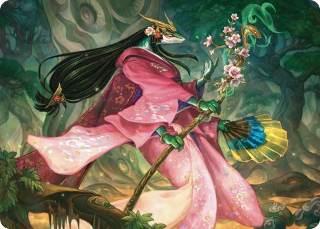 Sakiko, Mother of Summer Art Card [Commander Masters Art Series] | Tables and Towers