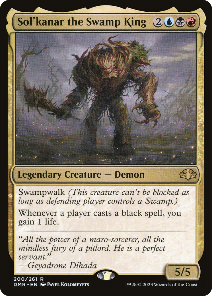 Sol'kanar the Swamp King [Dominaria Remastered] | Tables and Towers