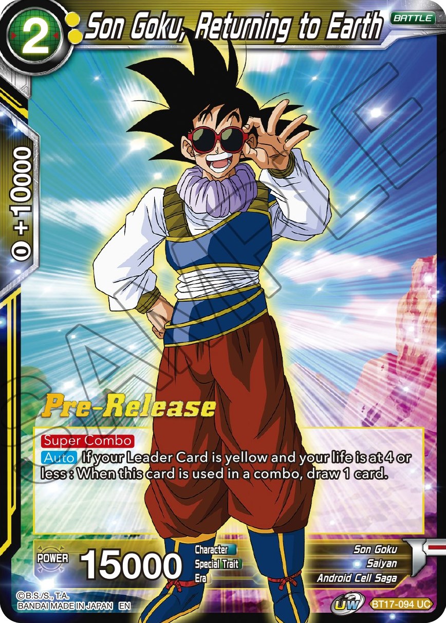 Son Goku, Returning to Earth (BT17-094) [Ultimate Squad Prerelease Promos] | Tables and Towers