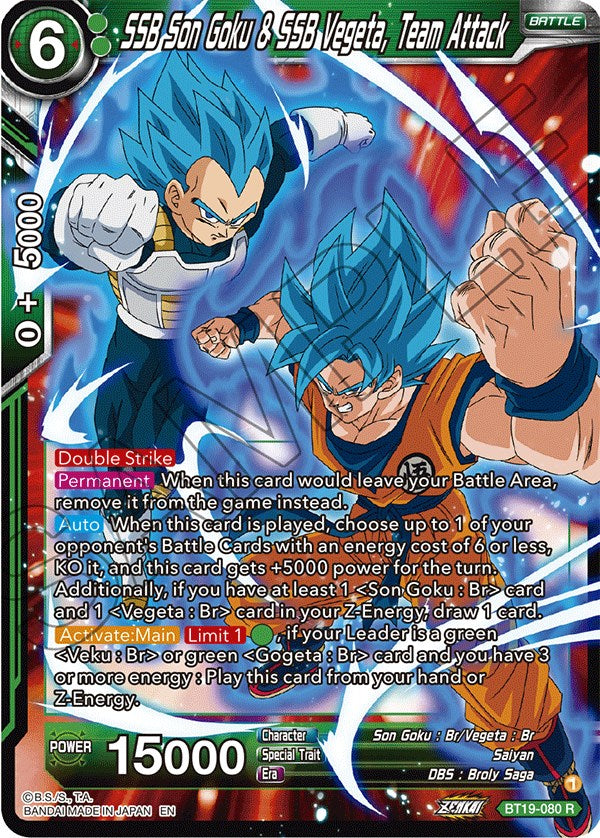 SSB Son Goku & SSB Vegeta, Team Attack (BT19-080) [Fighter's Ambition] | Tables and Towers