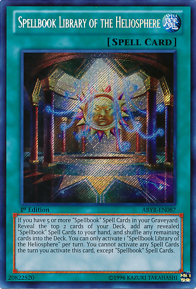 Spellbook Library of the Heliosphere [ABYR-EN087] Secret Rare | Tables and Towers