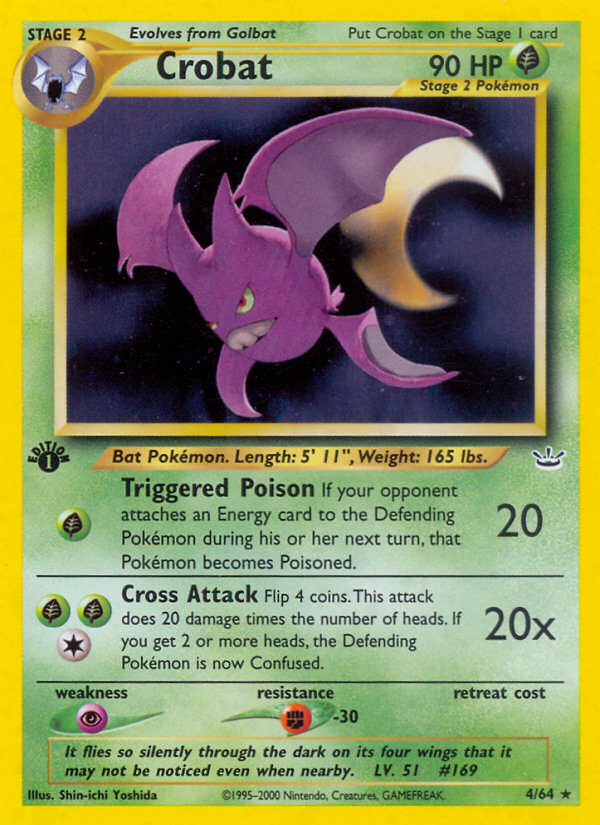 Crobat (4/64) [Neo Revelation 1st Edition] | Tables and Towers