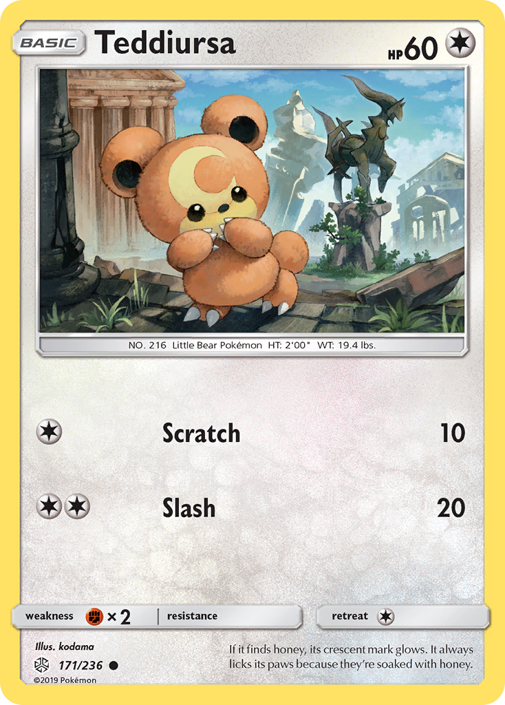 Teddiursa (171/236) [Sun & Moon: Cosmic Eclipse] | Tables and Towers