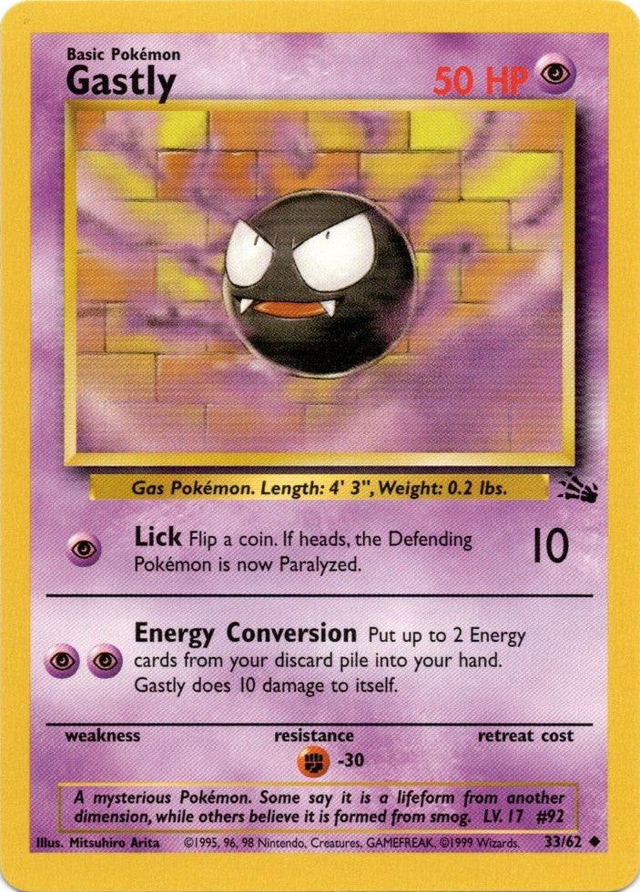 Gastly (33/62) [Fossil Unlimited] | Tables and Towers