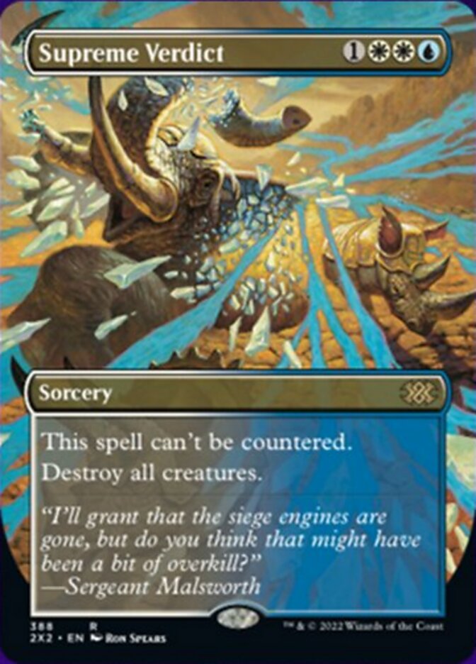 Supreme Verdict (Borderless Alternate Art) [Double Masters 2022] | Tables and Towers