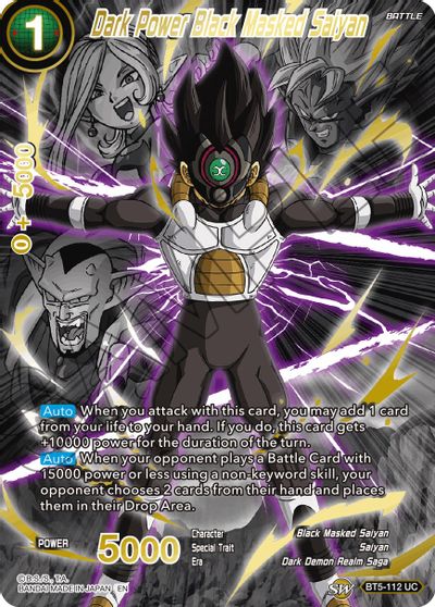 Dark Power Black Masked Saiyan (Alternate Art) (BT5-112) [Special Anniversary Set 2021] | Tables and Towers