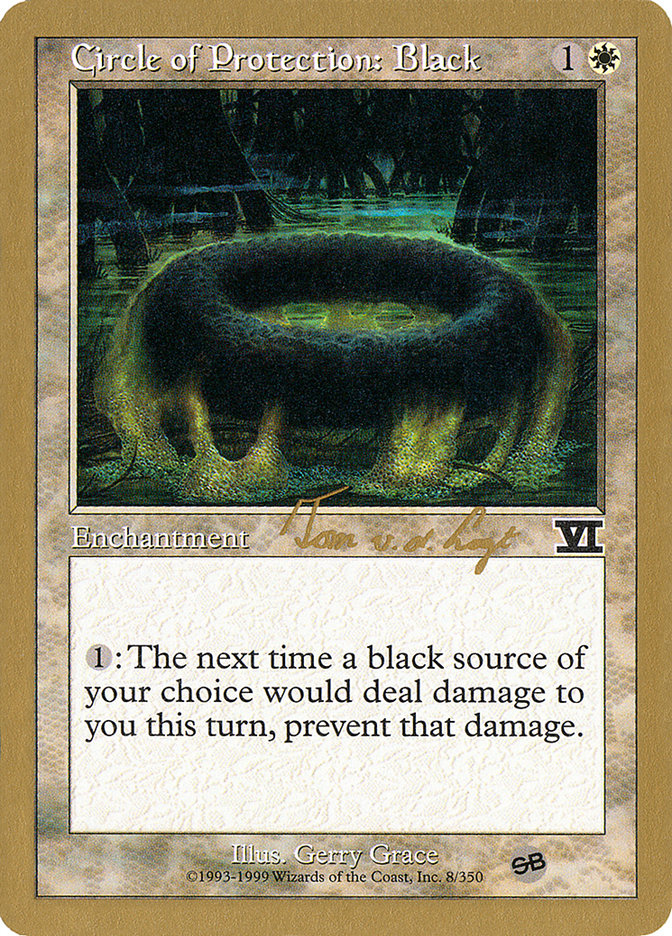 Circle of Protection: Black (Tom van de Logt) (SB) [World Championship Decks 2000] | Tables and Towers