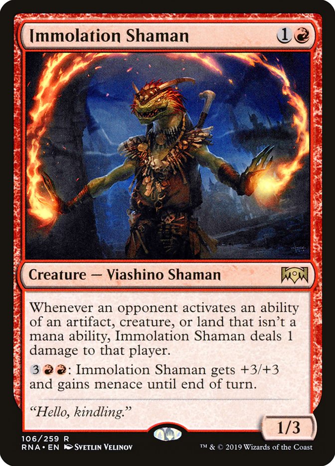 Immolation Shaman [Ravnica Allegiance] | Tables and Towers