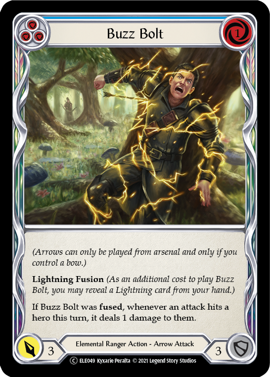 Buzz Bolt (Blue) [U-ELE049] (Tales of Aria Unlimited)  Unlimited Rainbow Foil | Tables and Towers