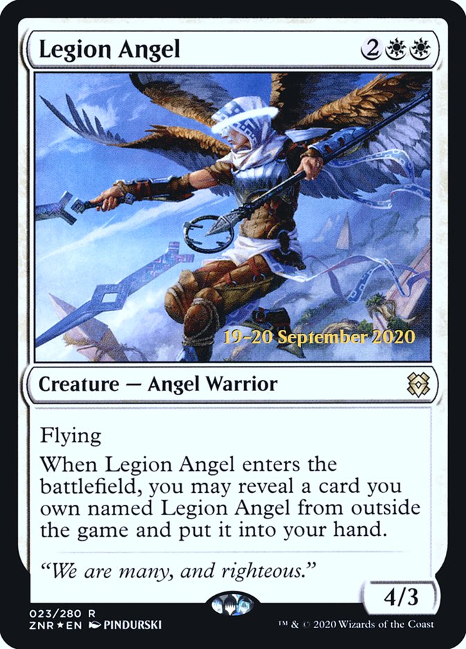 Legion Angel [Zendikar Rising Prerelease Promos] | Tables and Towers