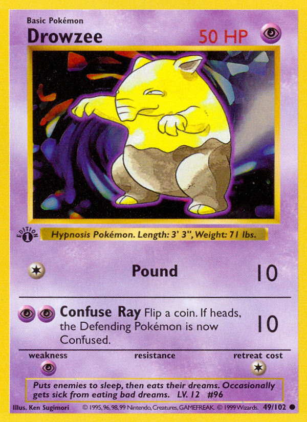 Drowzee (49/102) (Shadowless) [Base Set 1st Edition] | Tables and Towers