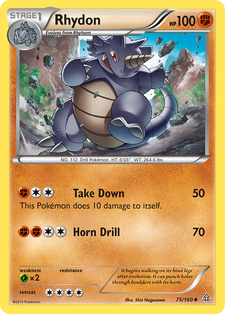 Rhydon (75/160) [XY: Primal Clash] | Tables and Towers