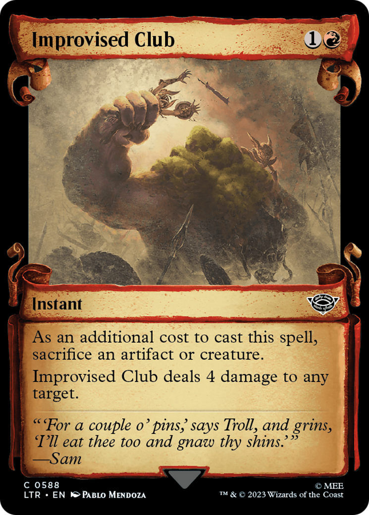 Improvised Club [The Lord of the Rings: Tales of Middle-Earth Showcase Scrolls] | Tables and Towers