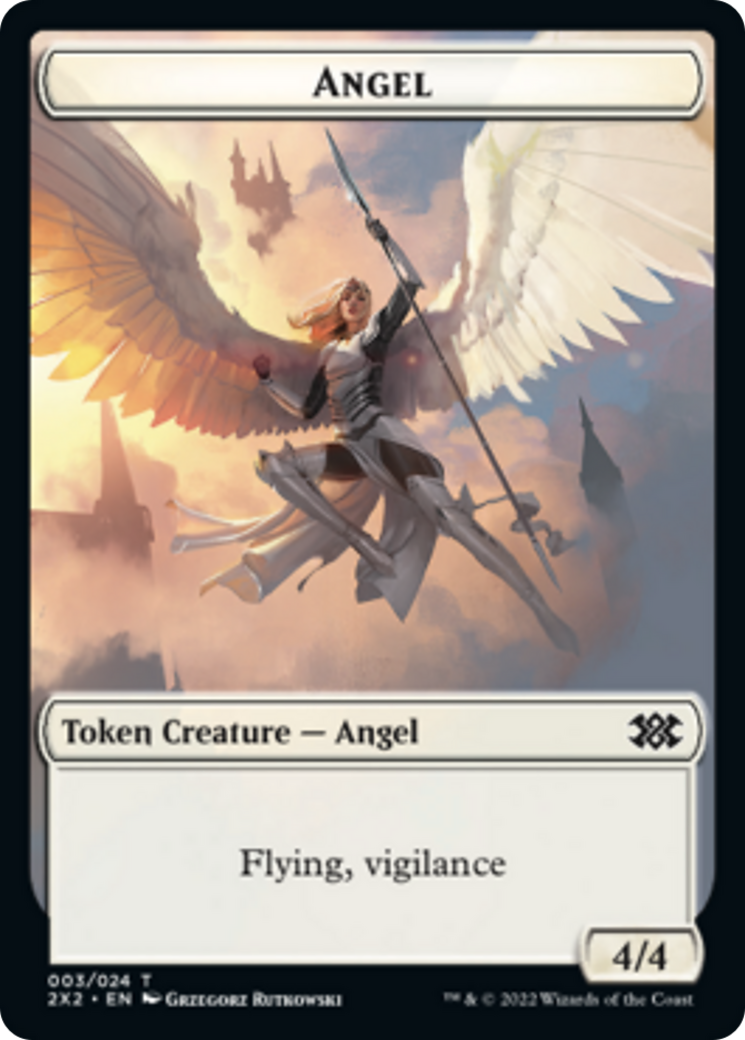 Drake // Angel Double-Sided Token [Double Masters 2022 Tokens] | Tables and Towers