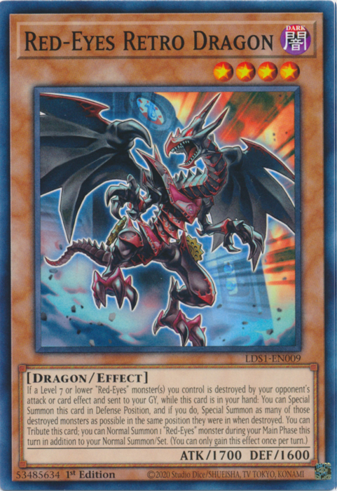 Red-Eyes Retro Dragon [LDS1-EN009] Common | Tables and Towers