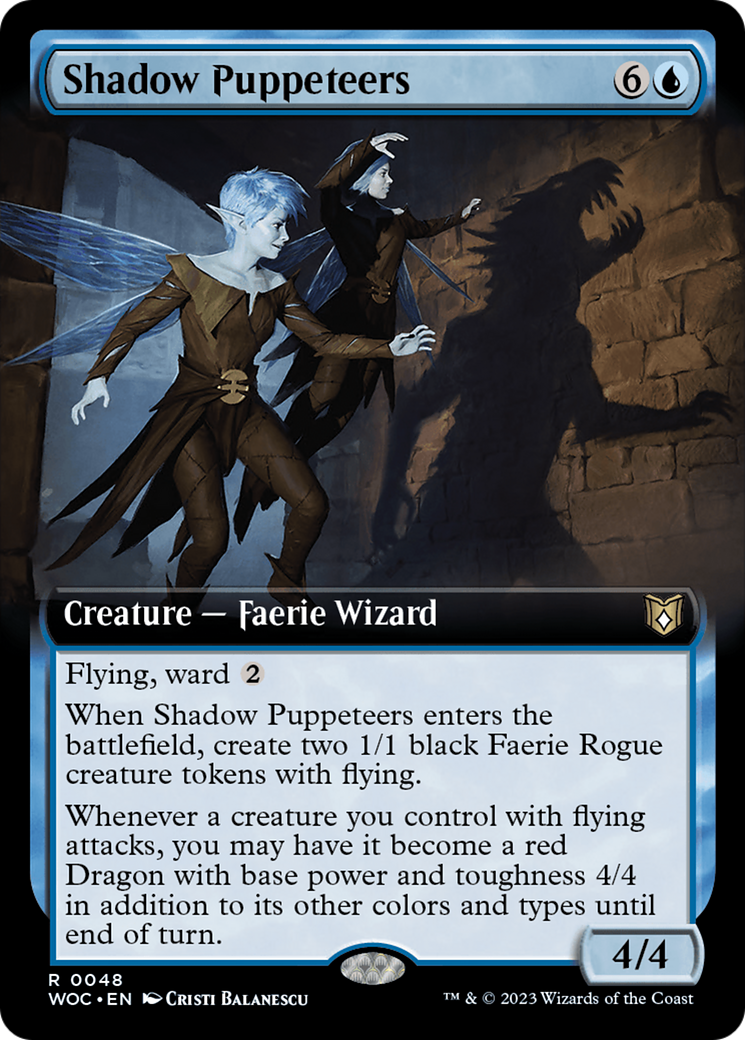 Shadow Puppeteers (Extended Art) [Wilds of Eldraine Commander] | Tables and Towers