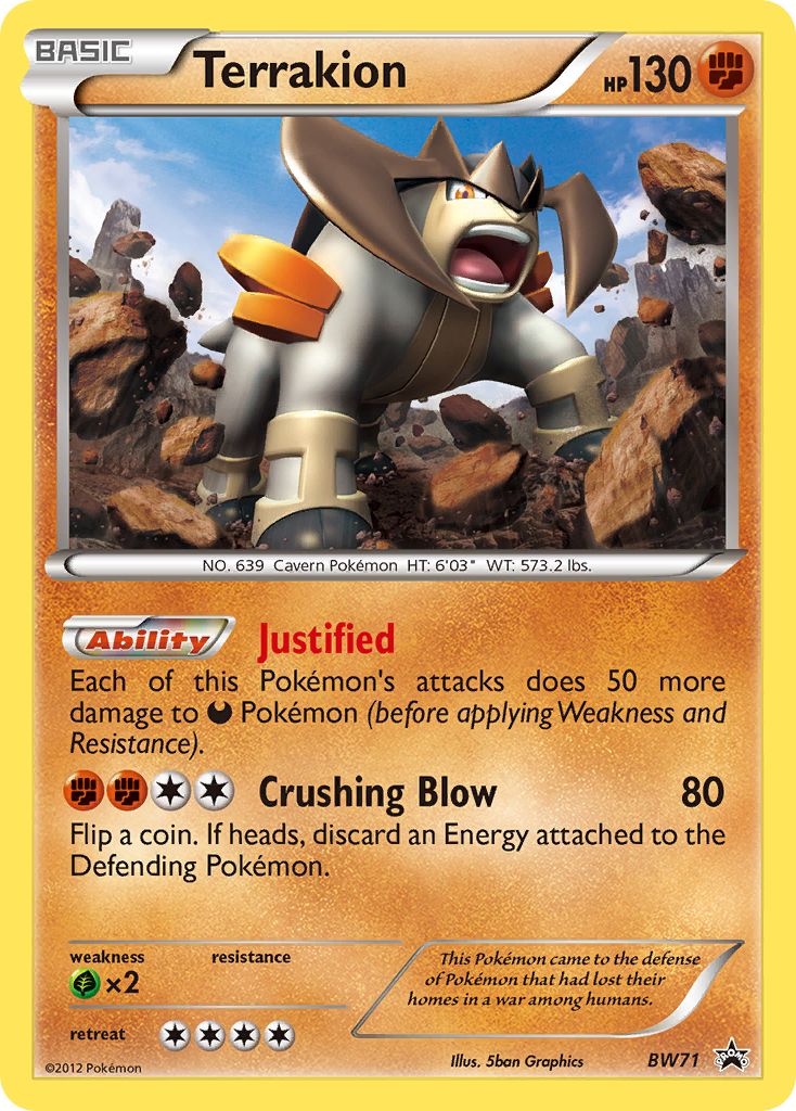 Terrakion (BW71) [Black & White: Black Star Promos] | Tables and Towers