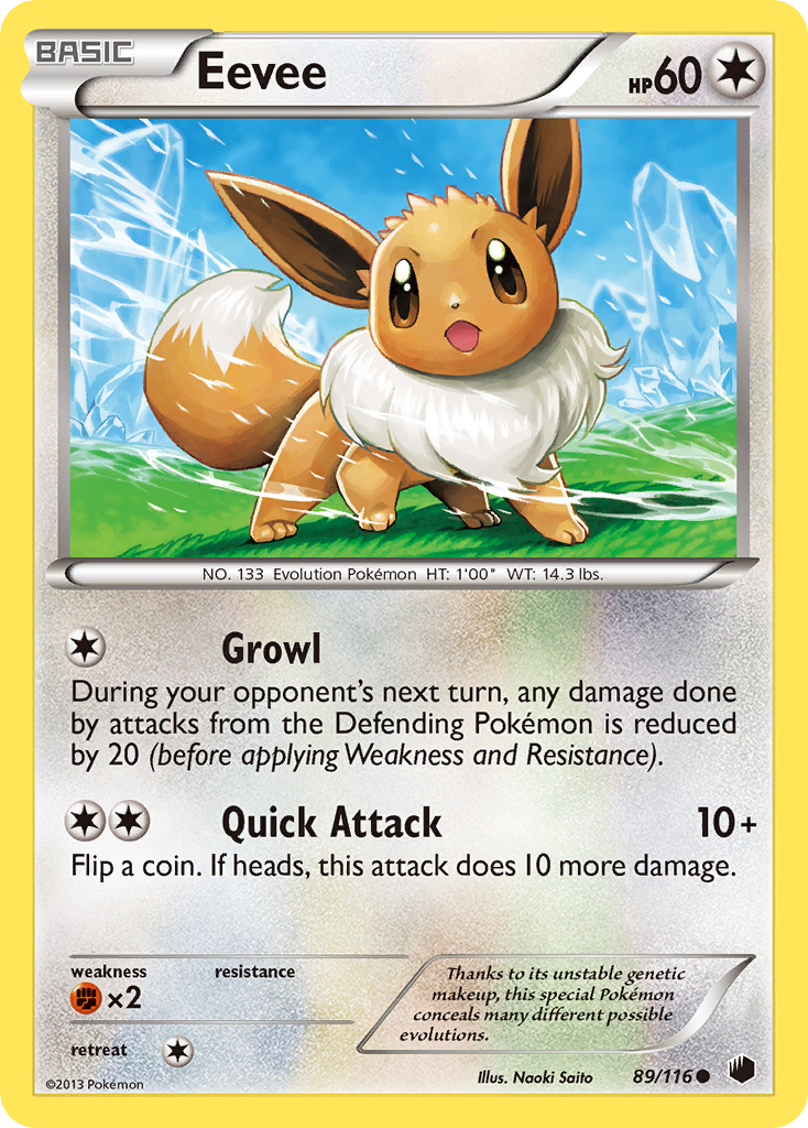 Eevee (89/116) [Black & White: Plasma Freeze] | Tables and Towers