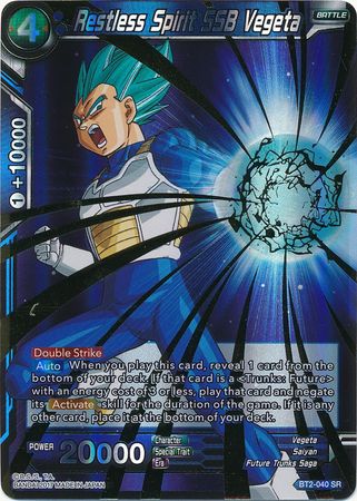 Restless Spirit SSB Vegeta (BT2-040) [Union Force] | Tables and Towers