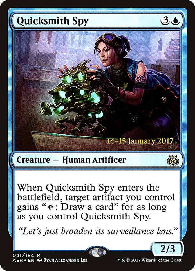 Quicksmith Spy [Aether Revolt Prerelease Promos] | Tables and Towers