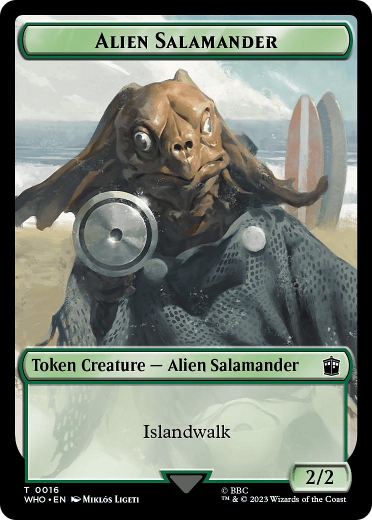 Human Noble // Alien Salamander Double-Sided Token [Doctor Who Tokens] | Tables and Towers