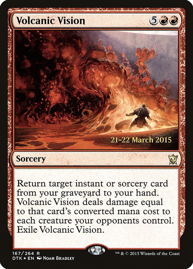 Volcanic Vision [Dragons of Tarkir Prerelease Promos] | Tables and Towers