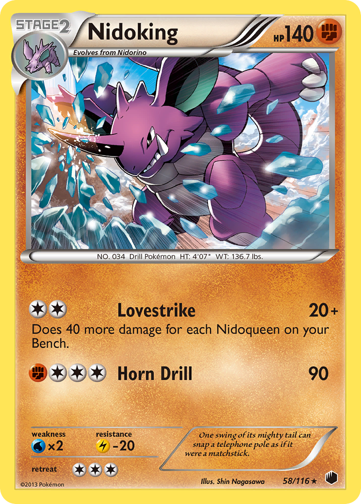 Nidoking (58/116) [Black & White: Plasma Freeze] | Tables and Towers