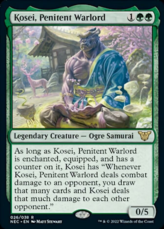 Kosei, Penitent Warlord [Kamigawa: Neon Dynasty Commander] | Tables and Towers