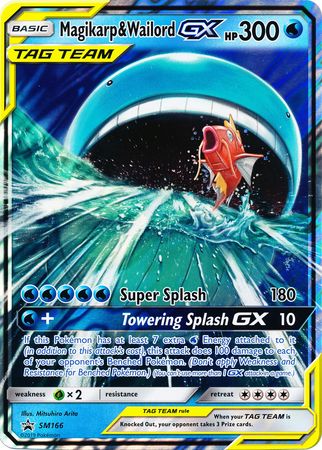 Magikarp & Wailord GX (SM166) (Jumbo Card) [Sun & Moon: Black Star Promos] | Tables and Towers