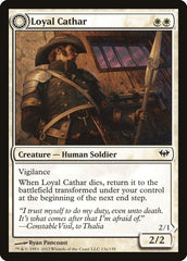 Loyal Cathar // Unhallowed Cathar [Dark Ascension] | Tables and Towers