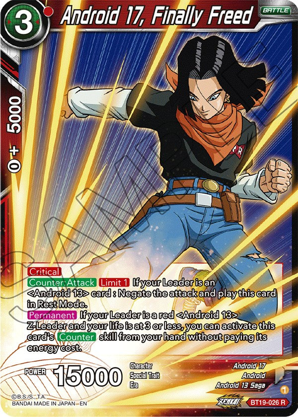 Android 17, Finally Freed (BT19-026) [Fighter's Ambition] | Tables and Towers