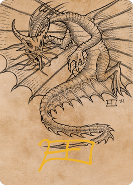 Ancient Gold Dragon Art Card (44) (Gold-Stamped Signature) [Commander Legends: Battle for Baldur's Gate Art Series] | Tables and Towers