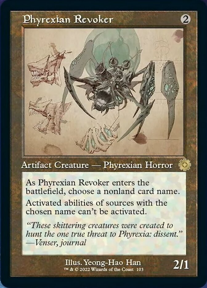 Phyrexian Revoker (Retro Schematic) [The Brothers' War Retro Artifacts] | Tables and Towers